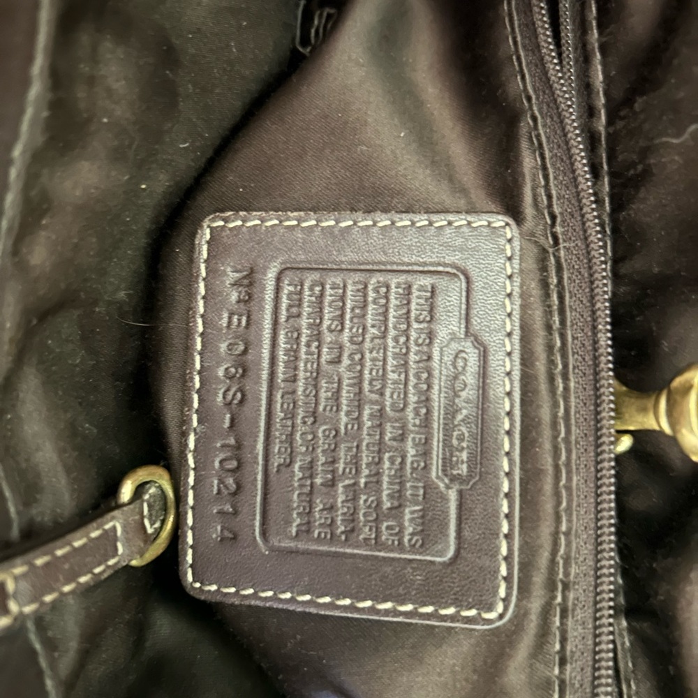 Coach Peddled Leather Hampton Satchel